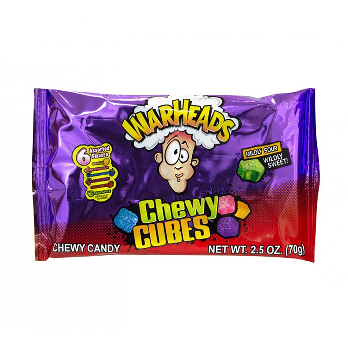 WARHEADS Chewy Cubes 70,9g (12x15) UPC 32134232200 - WARHEADS WARHEADS Chewy Cubes 70,9g (12x15) UPC 32134232200 - WARHEADS